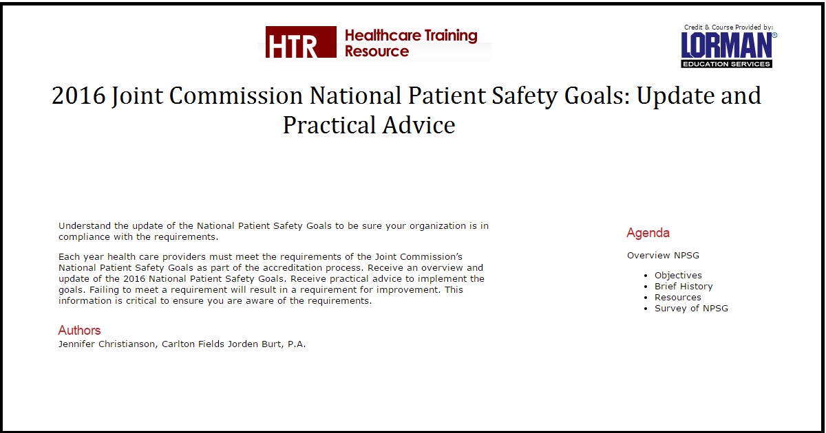 joint commission life safety checklist