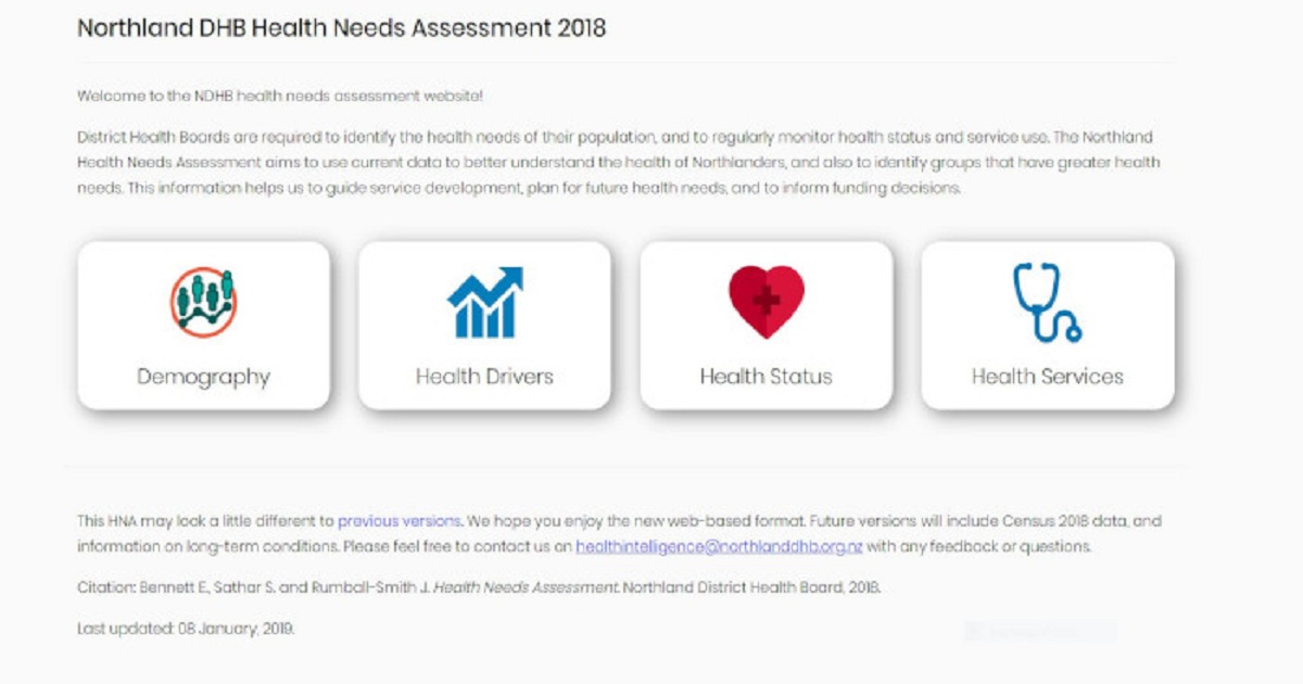 New Zealand’s Northland DHB Health Needs Assessment tool goes live